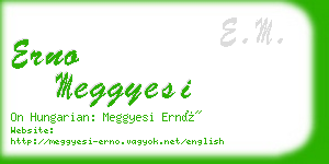 erno meggyesi business card